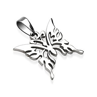 Stainless Steel Butterfly Cut-out Style Pendant (7289)