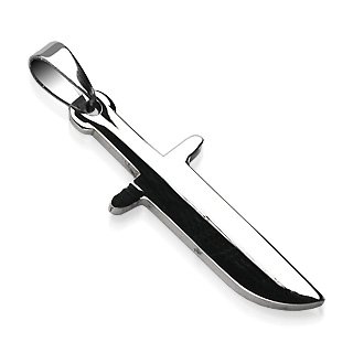 Stainless Steel Dagger Short Sword Design Pendant (7281)