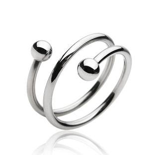 Unisex Stainless Steel Twist Spiral Style Ring Size 10 Thumb (10241)