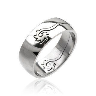 Stainless Steel Mens Tribal Spin Spinner Carved Ring Size 12 (033)