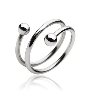 Stainless Steel Unisex Twist Style Ring Size 9 Thumb (10241)