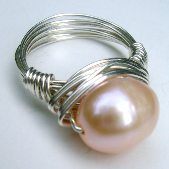 Golden Egg Freshwater Pearl Ring