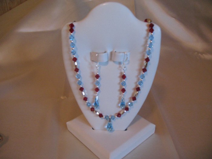 Crystal Necklace and earings