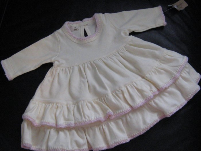 Margery Allen Pink and Ivory Chenille Dress