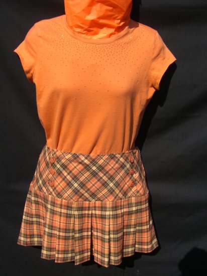 Orange "schoolgirl" outfit