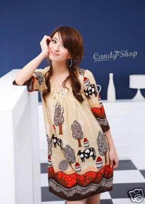 Bohemian Print Cotton Short Sleeve Top