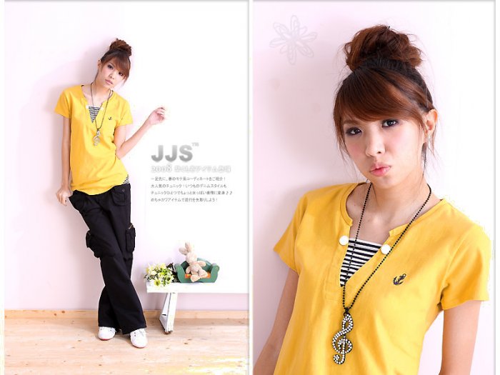 Hot item~Lovely Comfy cotton top #8902 Yellow