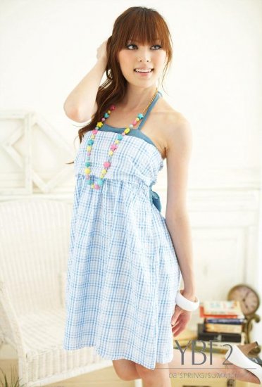 sexy cotton dress #1488 Blue