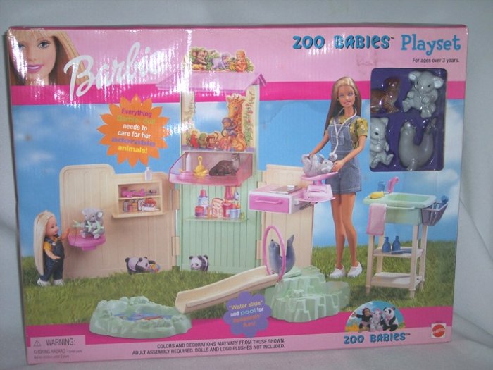 Barbie Zoo Babies toy Playset New 2000 NRFB