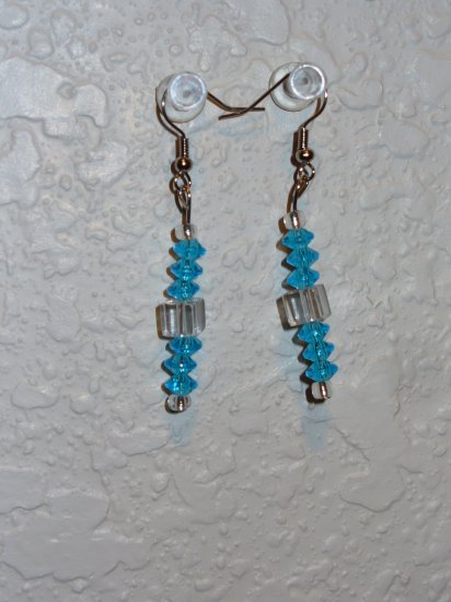 Earring - Blue/White/Silver
