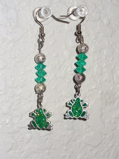 Earring - Glitter Frog