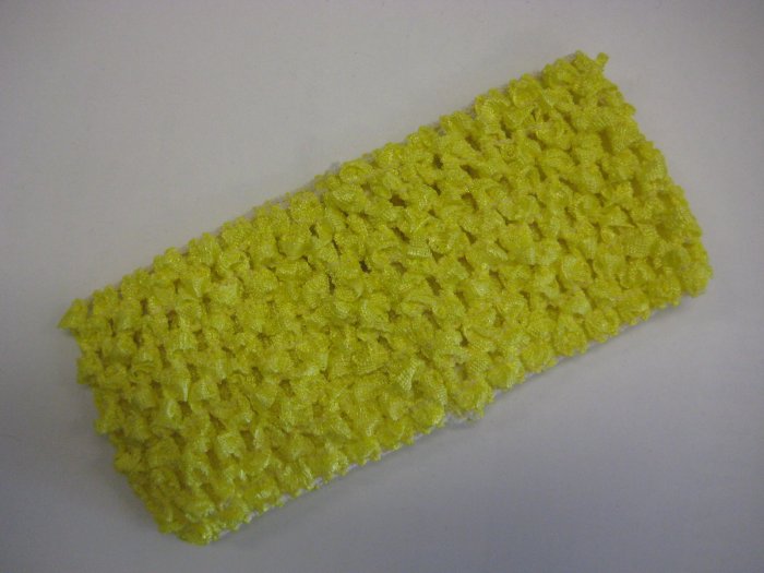 CROCHET HEADBAND *YELLOW* Stretchy Thick