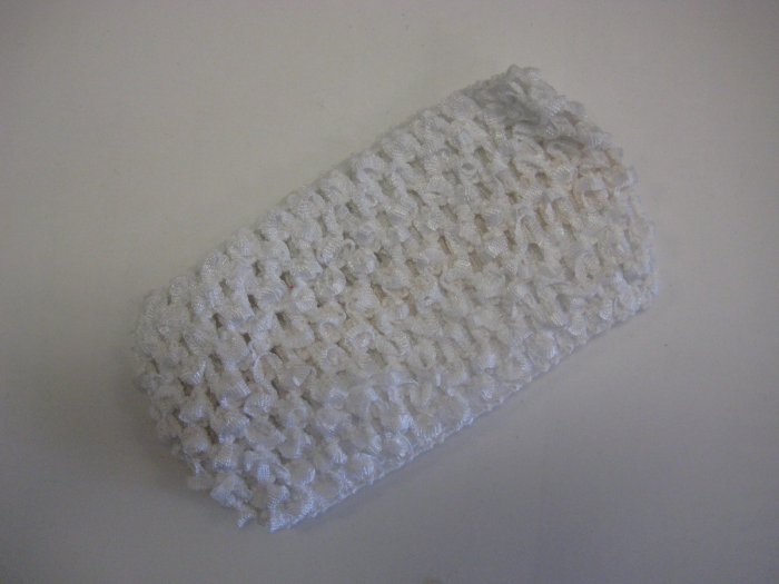 CROCHET HEADBAND *WHITE* Stretchy Thick