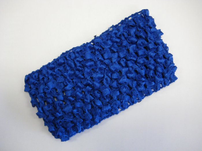 CROCHET HEADBAND *ROYAL BLUE* Stretchy Thick
