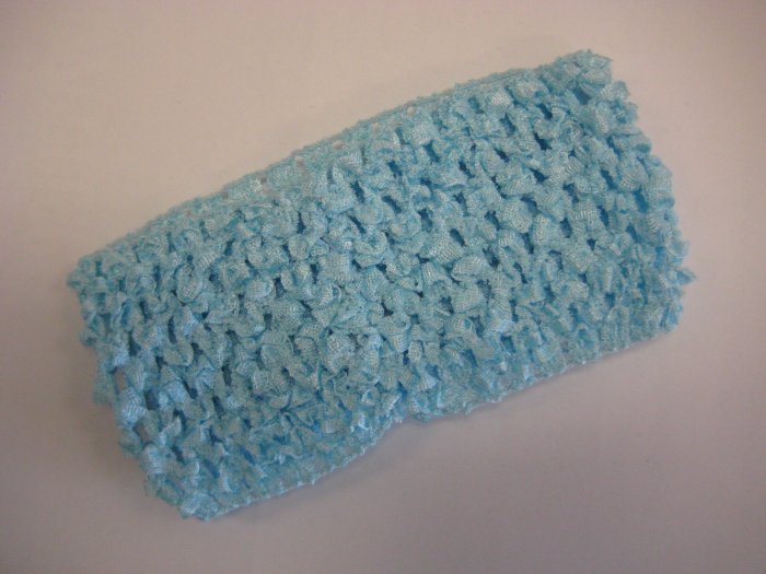 CROCHET HEADBAND *LIGHT TURQUOISE* Stretchy Thick