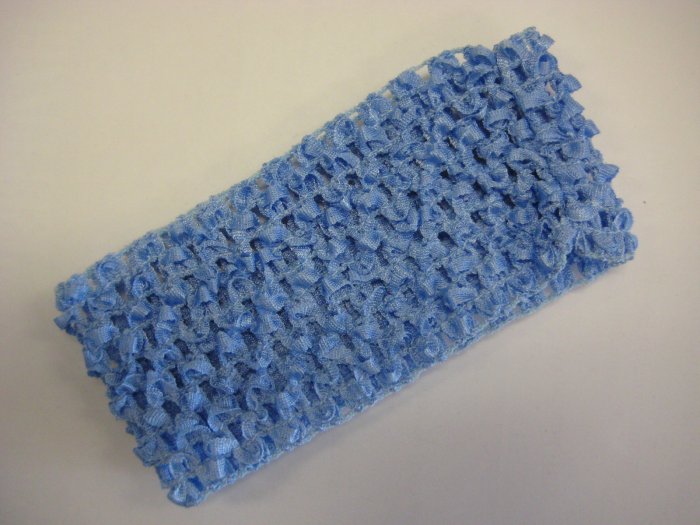 CROCHET HEADBAND *LIGHT BLUE* Stretchy Thick