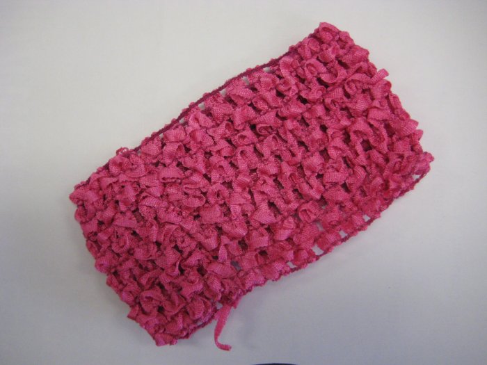 CROCHET HEADBAND *HOT PINK* Stretchy Thick