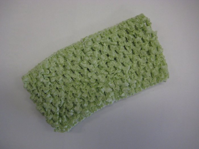 CROCHET HEADBAND *GREEN LEMON LIME* Stretchy Thick