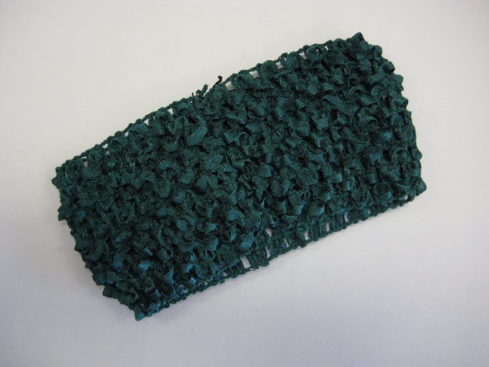CROCHET HEADBAND *GREEN* Stretchy Thick