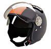 OPEN FACE HELMET 16510 MATT BLACK/ORANGE - L