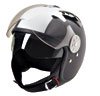 OPEN FACE HELMET 16520 MATT BLACK/WHITE - XL