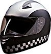 FULL FACE HELMET 75761 SILVER CHECKERBOARD - M