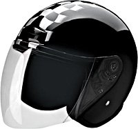 OPEN FACE HELMET 20220 SILVER RACE DAY - M