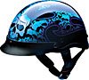 HALF HELMET 100133 BLUE TRIBAL SKULL - XXL