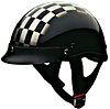 HALF HELMET 100127 SILVER CHECKER - M