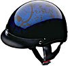 HALF HELMET 100123 BLUE BONEYARD - S