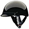 HALF HELMET 100110 GLOSS BLACK - XS