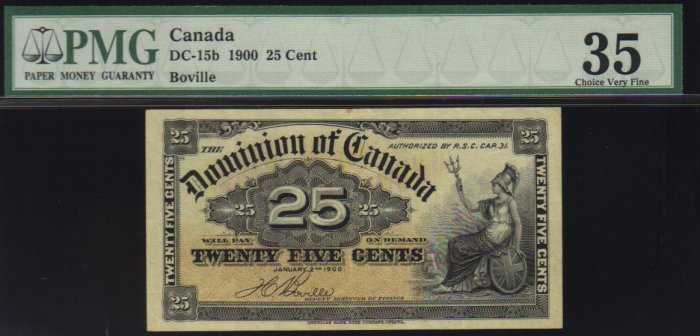 1900 25cent DOMINION OF CANADA PMG 35 shinplaster