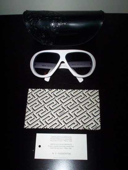 Authentic White Versace Sunglasses