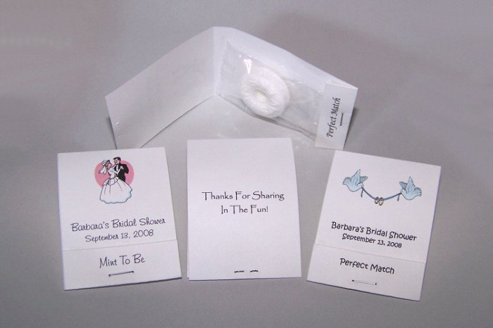 100 Personalized Wedding or Bridal Shower Mintbooks Mintbook Favors