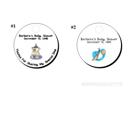 120 Personalized Baby Shower Gift or Hang Tags