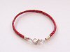 Red Bola Style Leather Bracelet