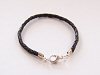Brown Bola Style Leather Bracelet