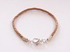 Tan Bola Style Leather Bracelet