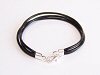 Black Surfer Style Leather Bracelet
