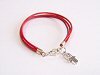 Red Surfer Style Leather Bracelet with Hamsa Charm Kabbalah