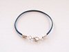 Blue Classic Style Leather Bracelet