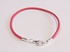 Hot Pink Classic Style Leather Bracelet