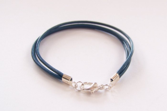 Blue Surfer Style Leather Bracelet