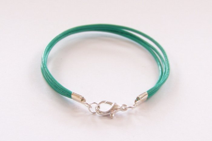 Mint Green Surfer Style Leather Bracelet