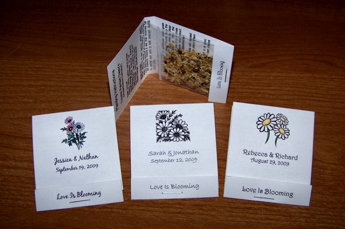 104 Personalized Wedding Wildflower Seed Packet Favors Style #1