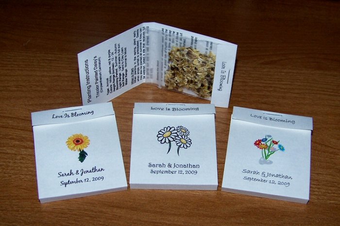 104 Personalized Wedding Wildflower Seed Packet Favors Style #2