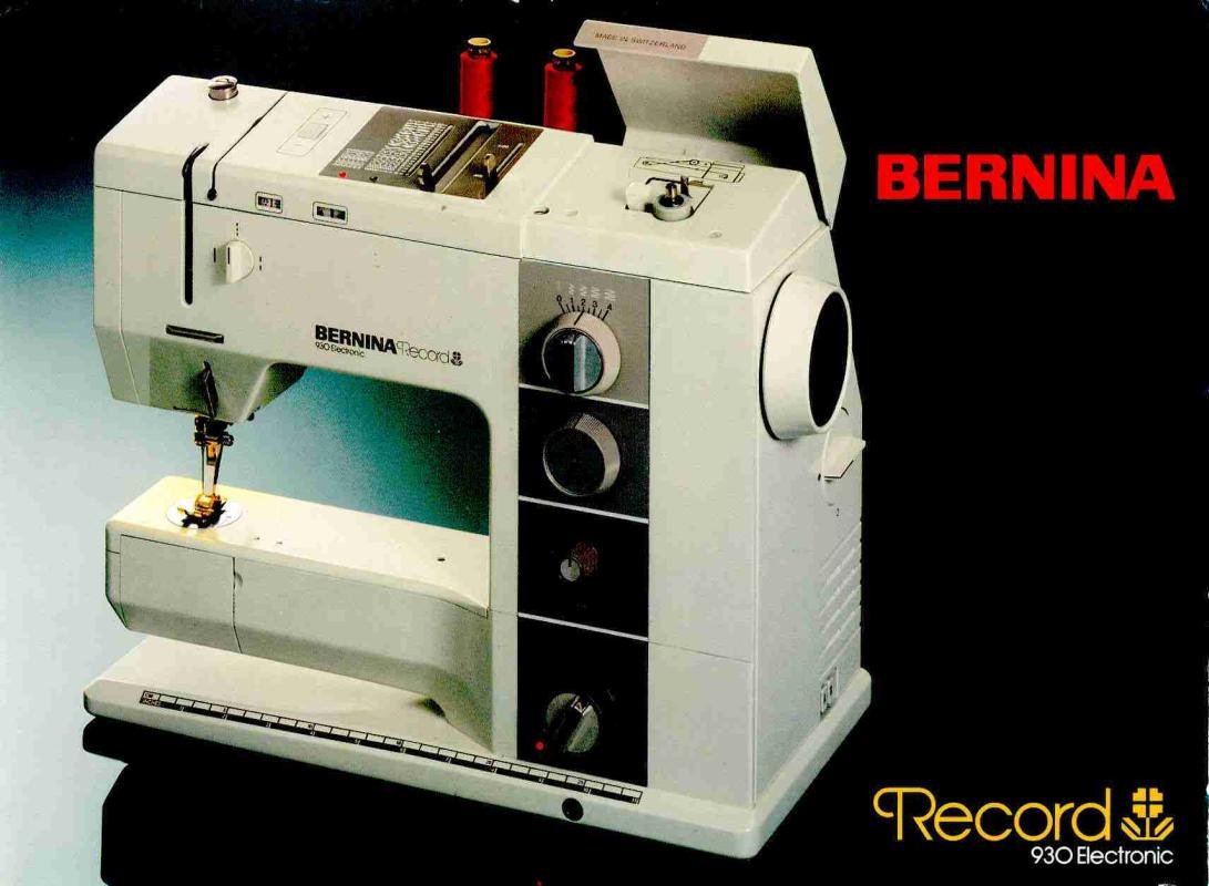 Bernina 930 Sewing Machine Manual Pdf