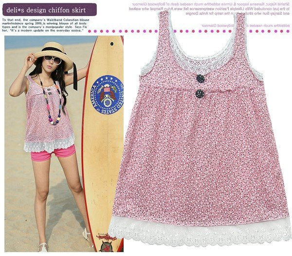 ML 8049 Pink color short sleeves top