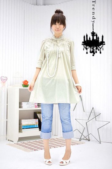 ML 9060 cream long sleeves dress