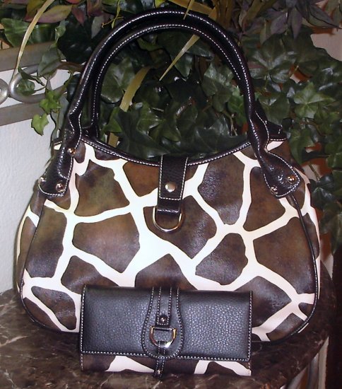 Giraffe Designer Inspired Handbag Satchel